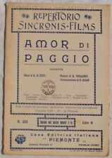 VALLARO AMOR DI PAGGIO IZZO GOLA MUSICA LEGGERA SPARTITI ORCHESTRA 1928