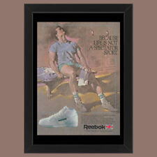 Anni ' 80  * Pubblicità Originale "Reebok, Workout Mid-Cut" Cornice