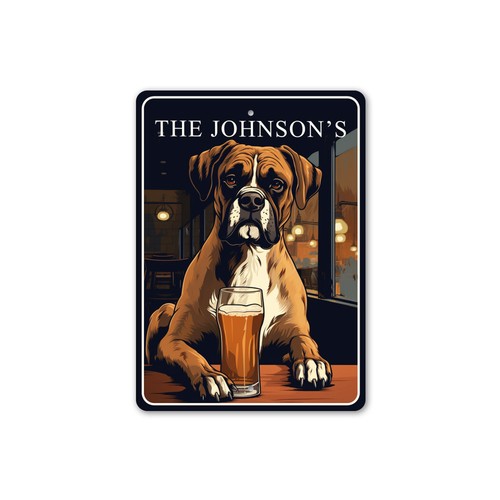 Insegna boxer cane servizio - boxer,