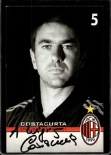 cartolina postcard Calcio Milan con Autografo 2000/2001.  - Costacurta