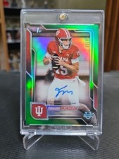 Fernando Mendoza 2025 Bowman Cromo Università Calcio 1° Verde Auto 68/99