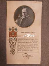 Papa Pio XI - Foto e autografo