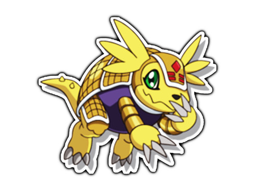 Adesivo armadillomon digital - armadillomon,