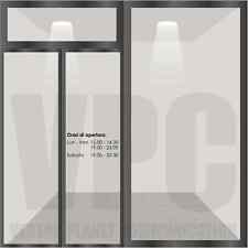 adesivo orari negozio apertura vetrine bar caffe vetrofania