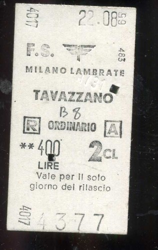Biglietto treno ferrovia - biglietto,
