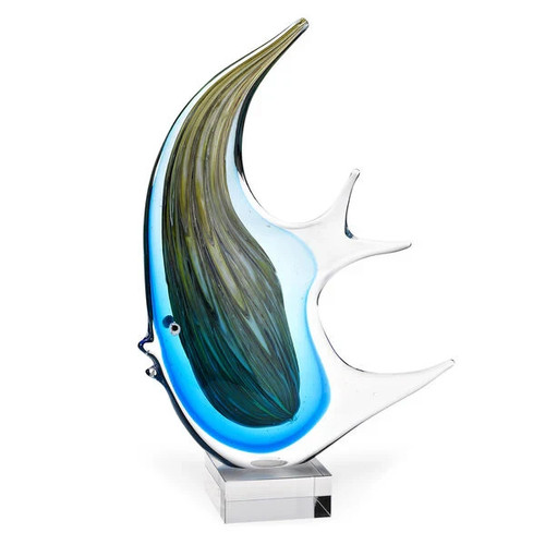 Scultura vetro arte pesce - in,