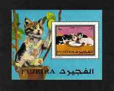 Foglio miniatura Fujeira 1970 gatti domestici (Mi Bl.34A) MNH ** 