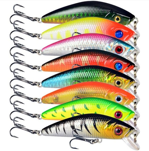 8pcs esche pesca minnow - da,