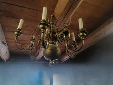 Lampadario Vintage Chandelier In Ottone Anni 60