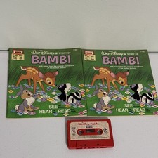 Disney Storyteller Storia di Bambi libro su cassetta 1977 leggi tutto