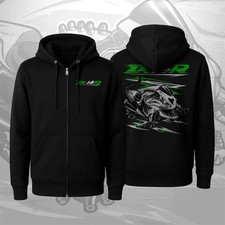 Felpa con cappuccio e zip moto