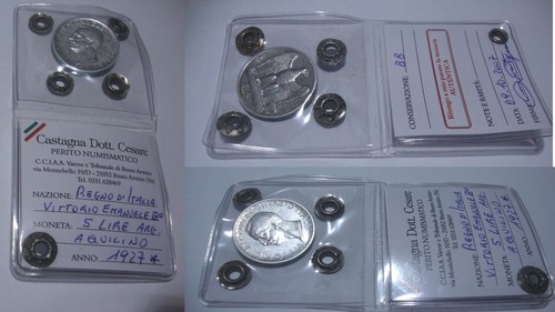 Lire argento 1927 regno - argento,