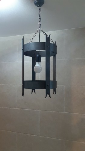 Lampadario ferro battuto - ferro,