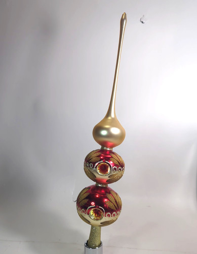 Topper albero natale vetro - natale,