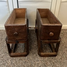 2 old singer wooden treadle