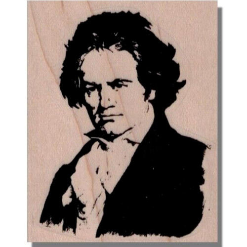 Timbro gomma legno beethoven - timbro,