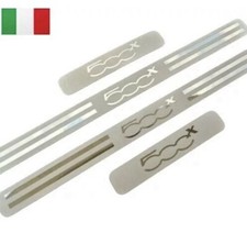 KIT 4 PEZZI BATTITACCO PORTE ACCIAIO INOX FIAT 500X ACCESSORI *NON ORIGINALI*