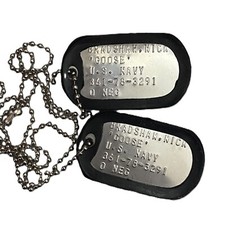DogTag Piastrine Militari Inox con incisione Top Gun GOOSE DogTags
