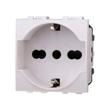 Schuko socket 2P + T 16A color