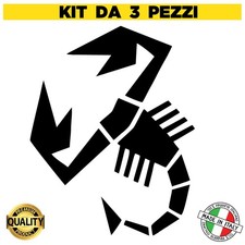 Stock 5 Kit Adesivi Scorpione ABARTH – 15 Pezzi Totali – Auto Moto Casco – Repli