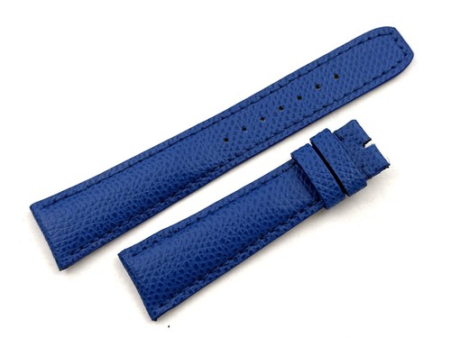 Cinturino pelle martellata blu - martellata,