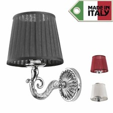 LAMPADA APPLIQUE DESIGN CLASSICO PARALUME NERO BIANCO ROSSO SPECCHIO BAGNO MURO