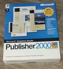 MICROSOFT GRAPHICS STUDIO PUBLISHER 2000 CD-ROM BIG BOX NUOVO SIGILLATO