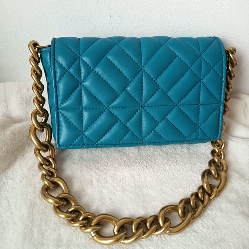 Zara borsa tracolla turchese
