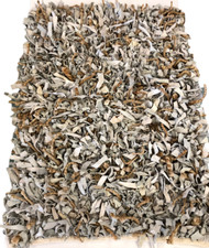 TAPPETO ETNICO JUTA E PELLE CM