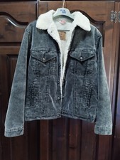 Giubbotto giacca Levi's Vintage sherpa coste velluto M anni 80 originale nero