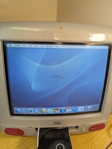 Vintage apple imac rosso - vintage,