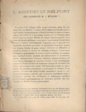 L'ASSEDIO DI BELFORT  DEL