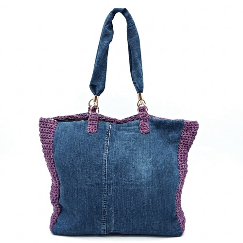 Borsa shopper grande jeans - jeans, e