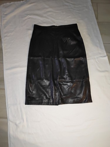 Gonna midi pelle nera - midi, di