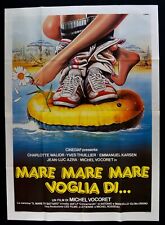 manifesto MARE MARE MARE VOGLIA DI michel vocoret spaiggia ombrellone M312