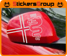KIT 2 ADESIVI ALFA ROMEO CALOTTE SPECCHIETTO STICKERS 156 147 159 MITO