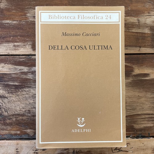 Massimo cacciari della cosa - della,