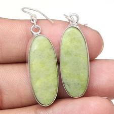 Orecchini gioielli in argento fatti a mano con pietre preziose Vassolite 1,5""