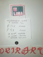 LIMA-RICAMBIO INGRANAGGIO PER MOTORE "G"D.10,4 D.5,8 19 E 10 DENTI