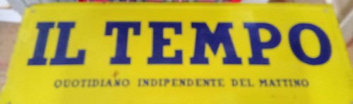 Insegna smaltata tempo - insegna,