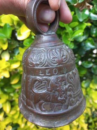 Antica campana bronzo leo - antica,