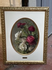 Olio Su Tela A. Zucchini Dipinto Floreale