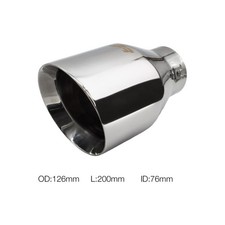 Terminale Scarico Inox Ø76