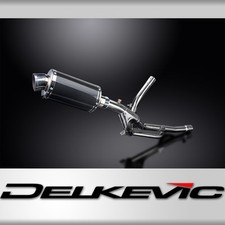 Kit Bidone Silenziatore Scarico Carbonio Ovale 225mm Suzuki DL650 V-Strom 2017-2023