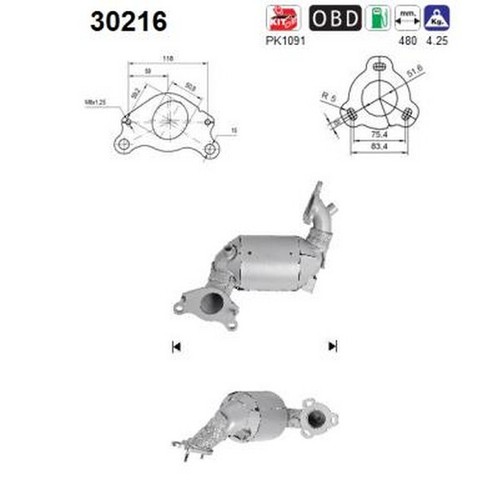 115 catalizzatore per - kw,
