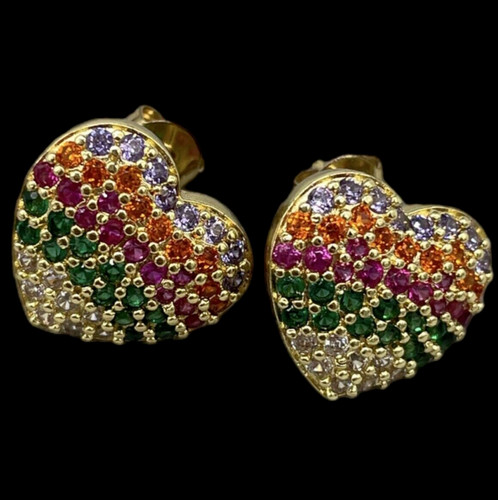 Orecchini bottone cuore - bottone,