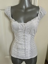 Y2K Jane Norman White Broderie