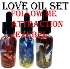Love Oil Set 3xxx Jezebel-Follow Me-Attrazione Hoodoo Wiccan Evocazione Pagana
