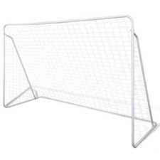 vidaXL Set Porta da Calcio in Acciaio 240 x 90 x 150 cm Alta Qualità