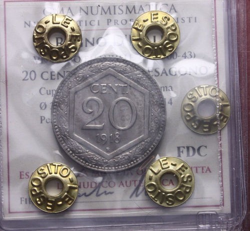 Centesimi esagono fdc - 20,
